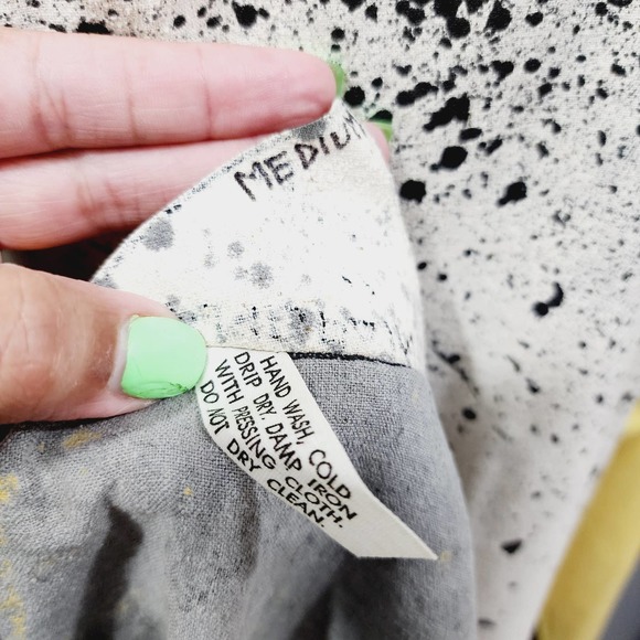 Vintage 90s Christine Gentry Hand painted Knit Mock Neck Top & Vest Set Size M - Picture 14 of 14